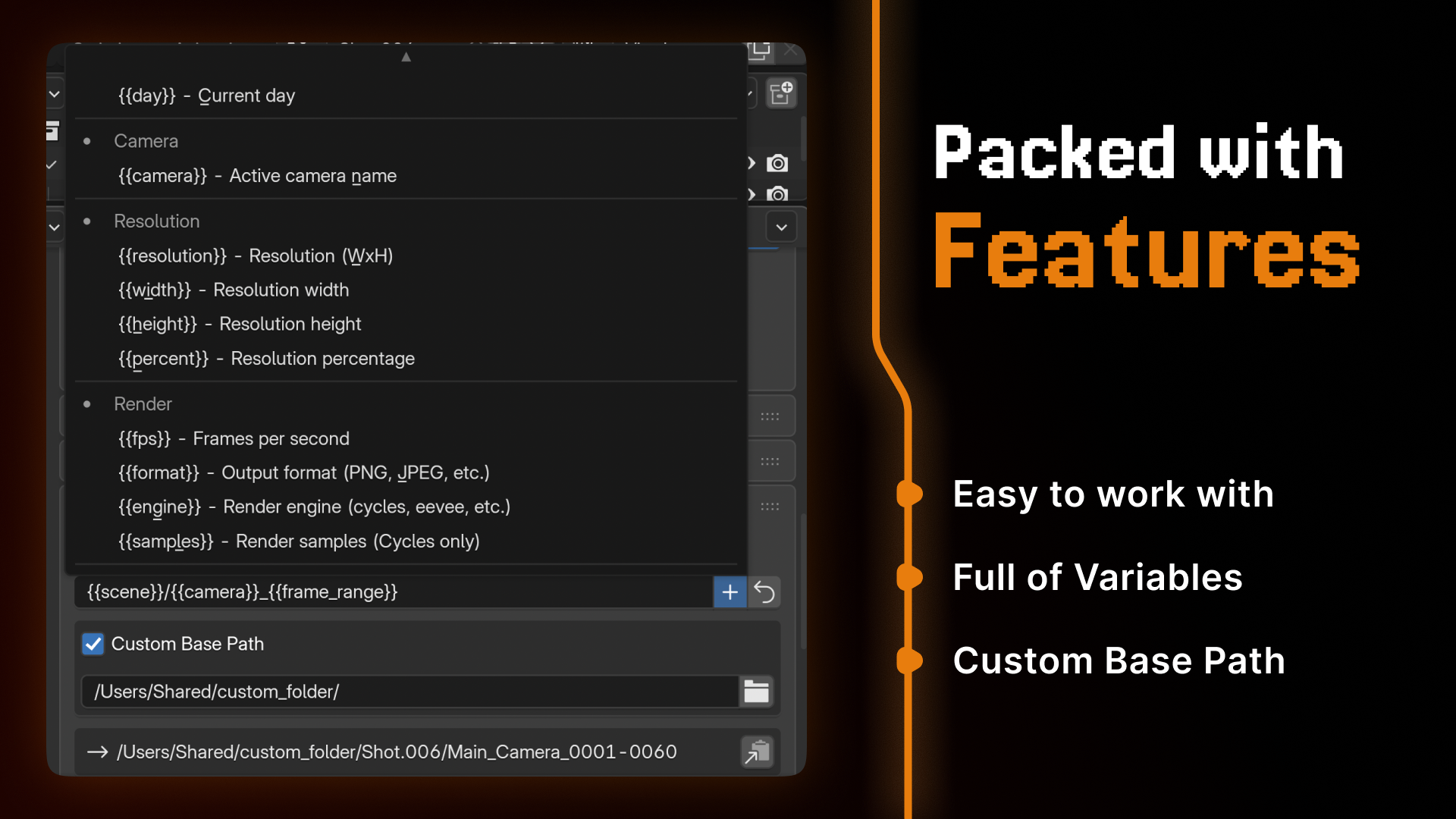 RenderNames - Screenshot 3 showing product features and functionality