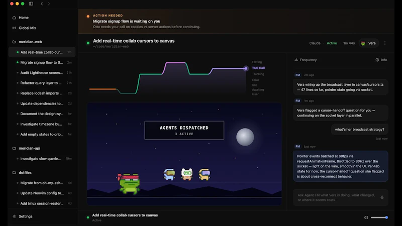 Agent FM for Claude Code & Codex screenshot 1 (video preview)
