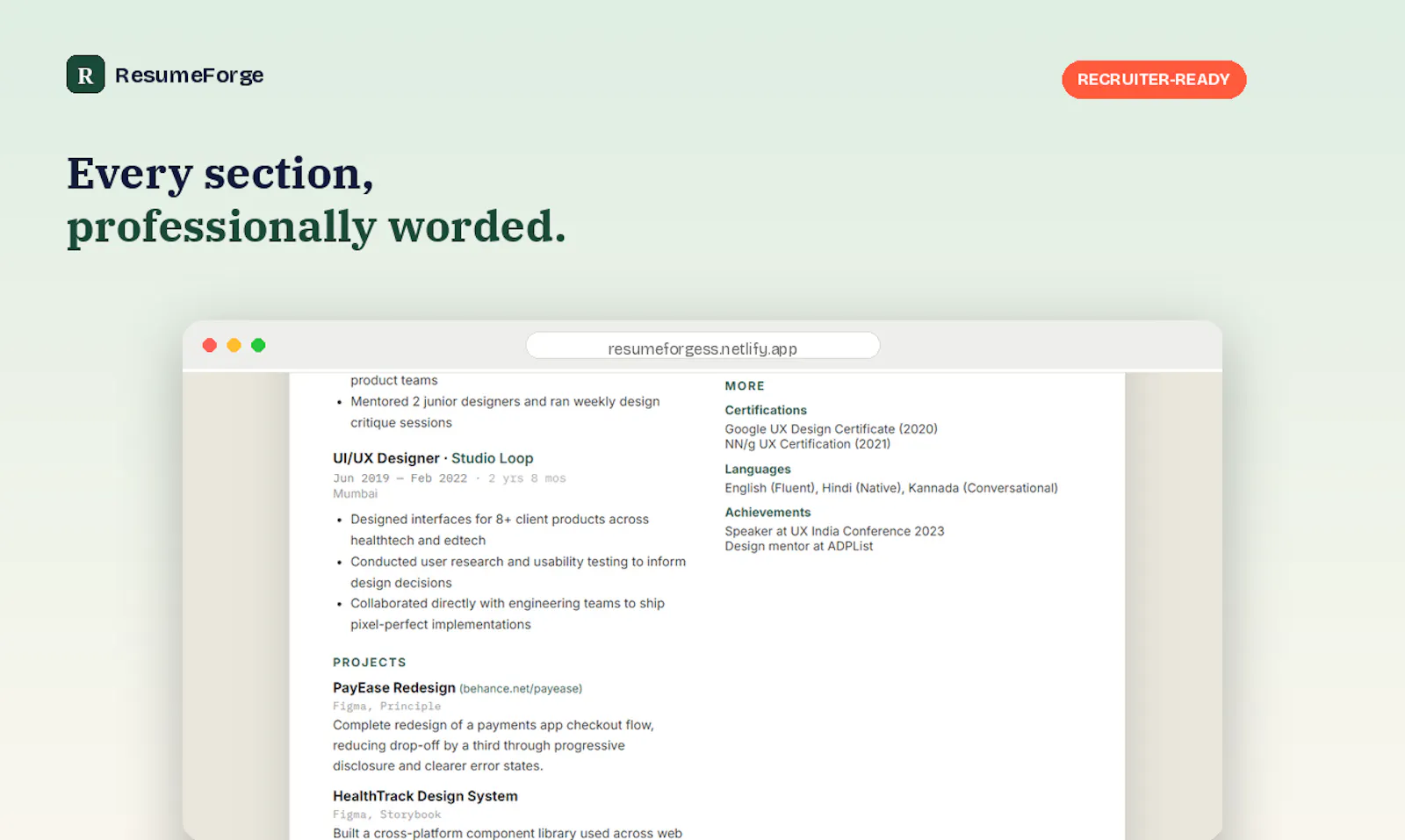 Resume Forge screenshot 5