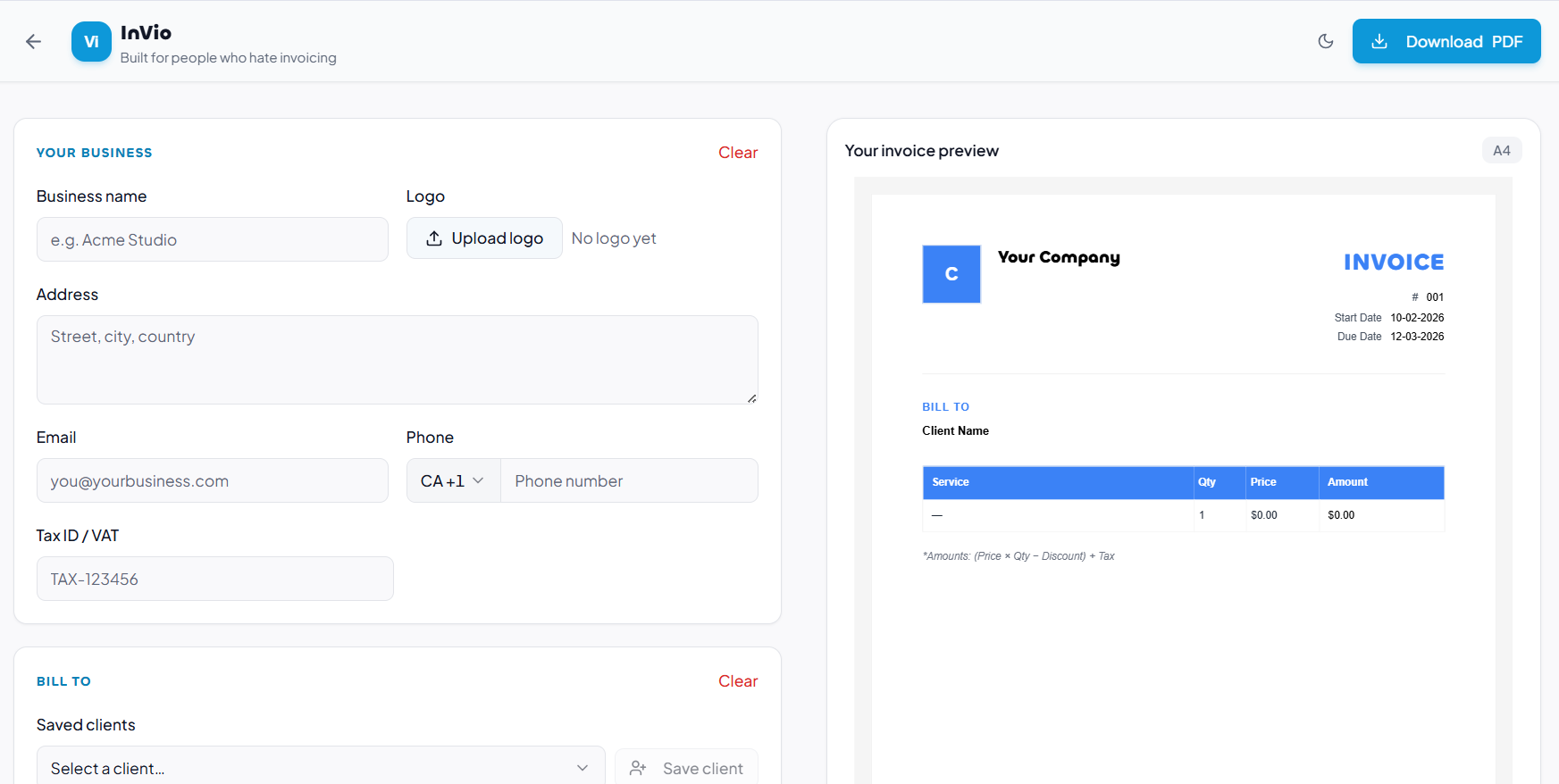 InVio - Screenshot 3 showing product features and functionality