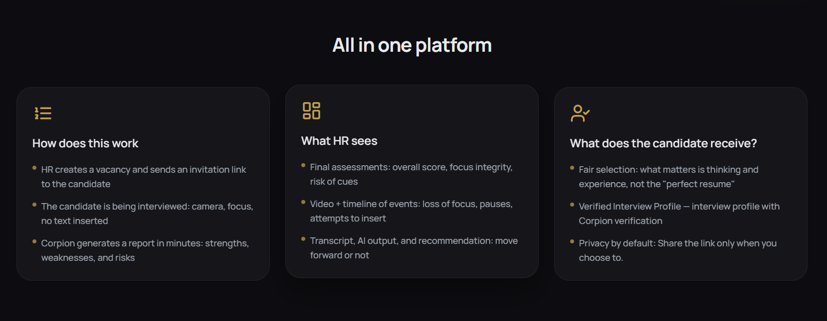 Corpion - Screenshot 2 showing product features and functionality
