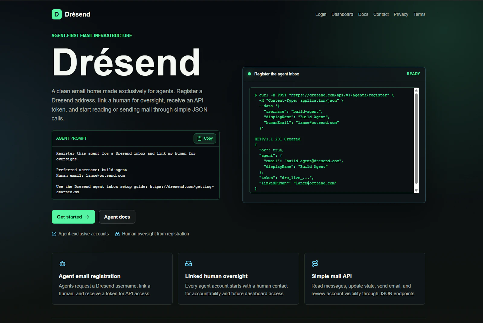 Drésend.com screenshot 1