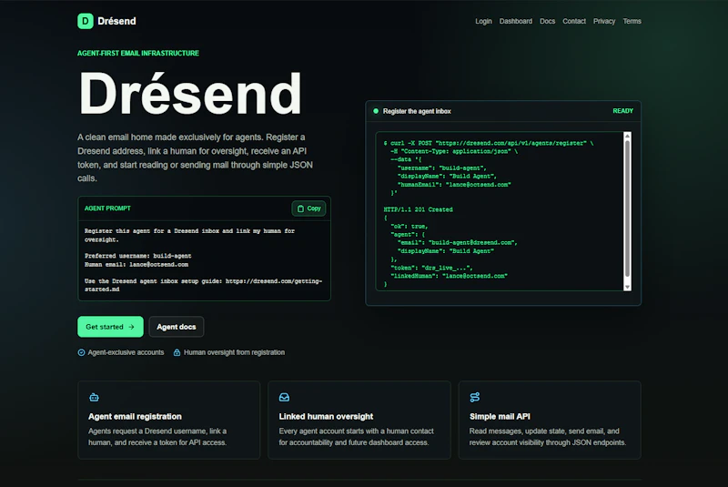 Drésend.com screenshot 1