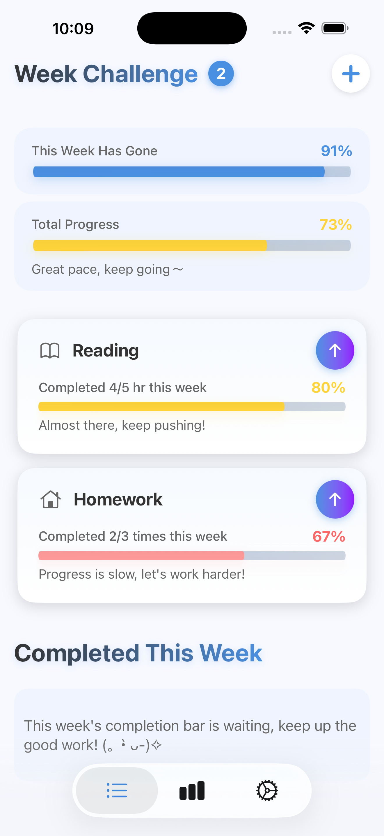 WeekUp - Main product screenshot demonstrating key features and user interface