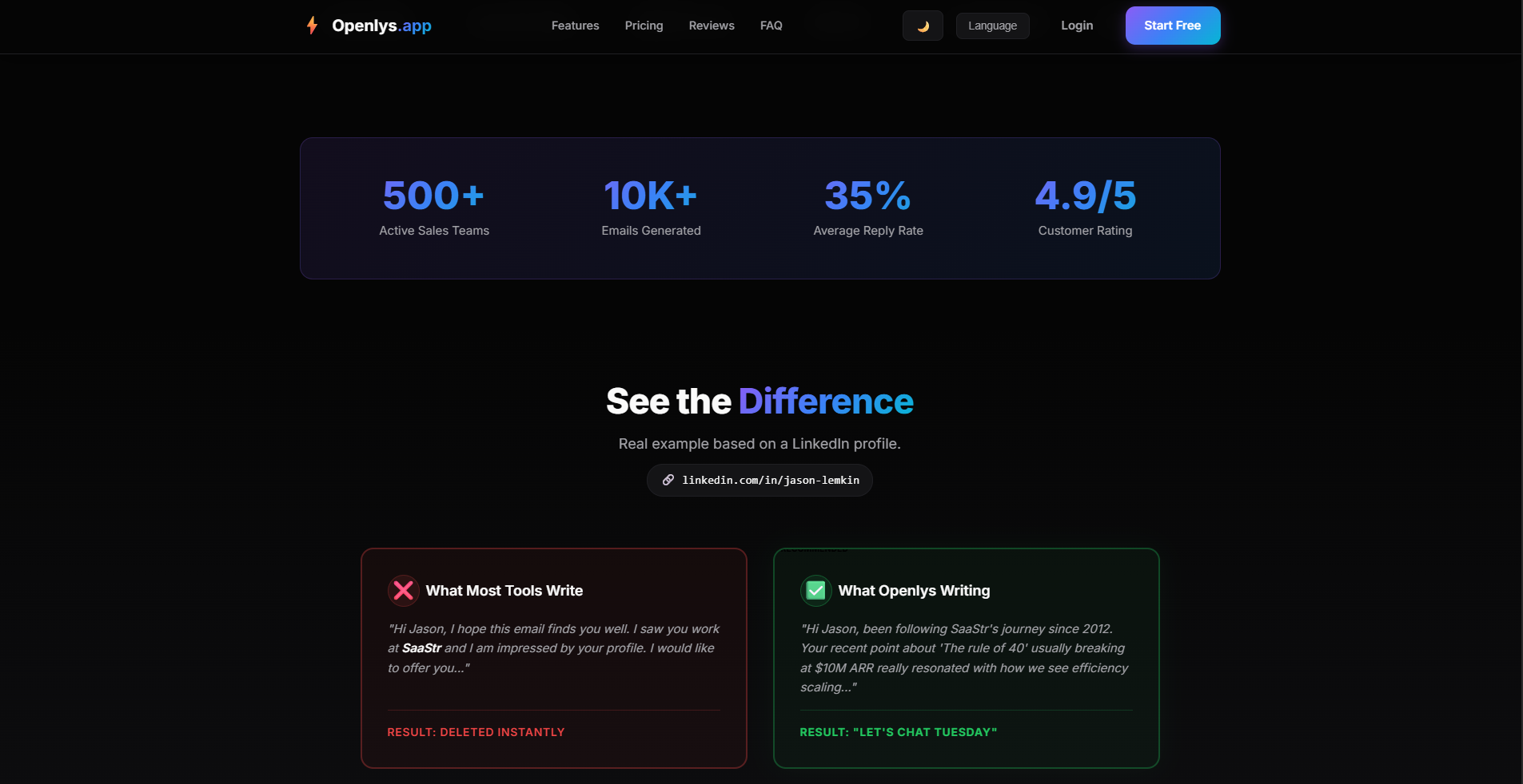 Openlys.app - Screenshot 3 showing product features and functionality