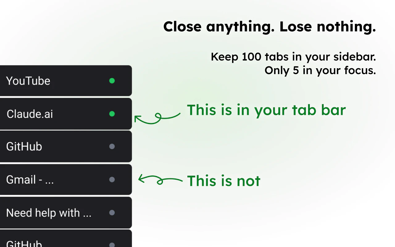 Uncluttr - Clean up your tabs screenshot 2