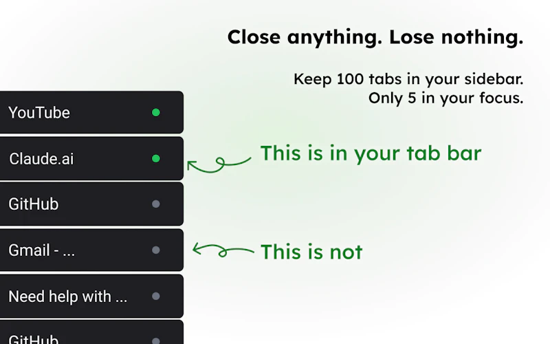 Uncluttr - Clean up your tabs screenshot 2