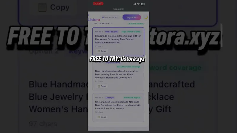 Listora screenshot 1 (video preview)