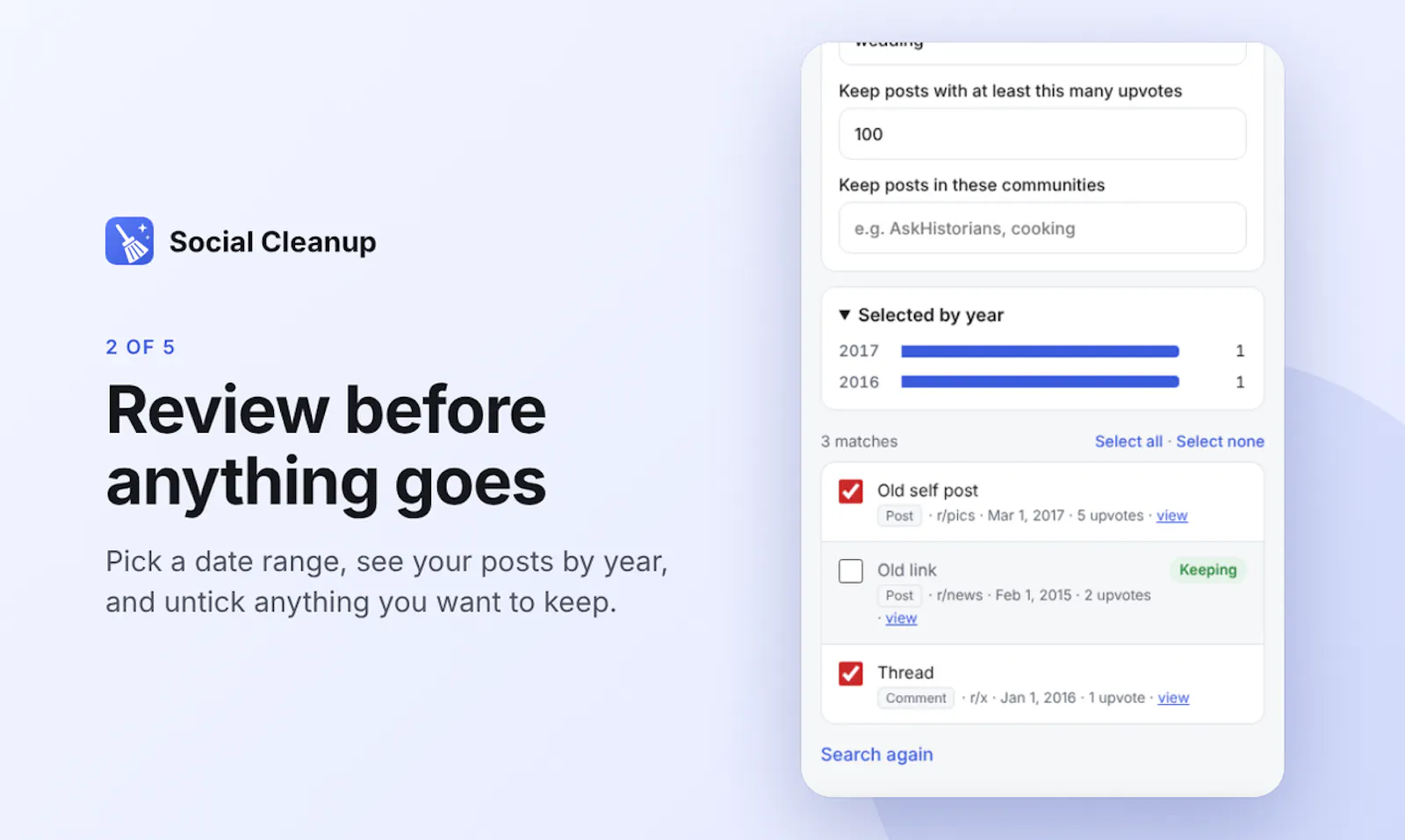 Social Cleanup screenshot 3