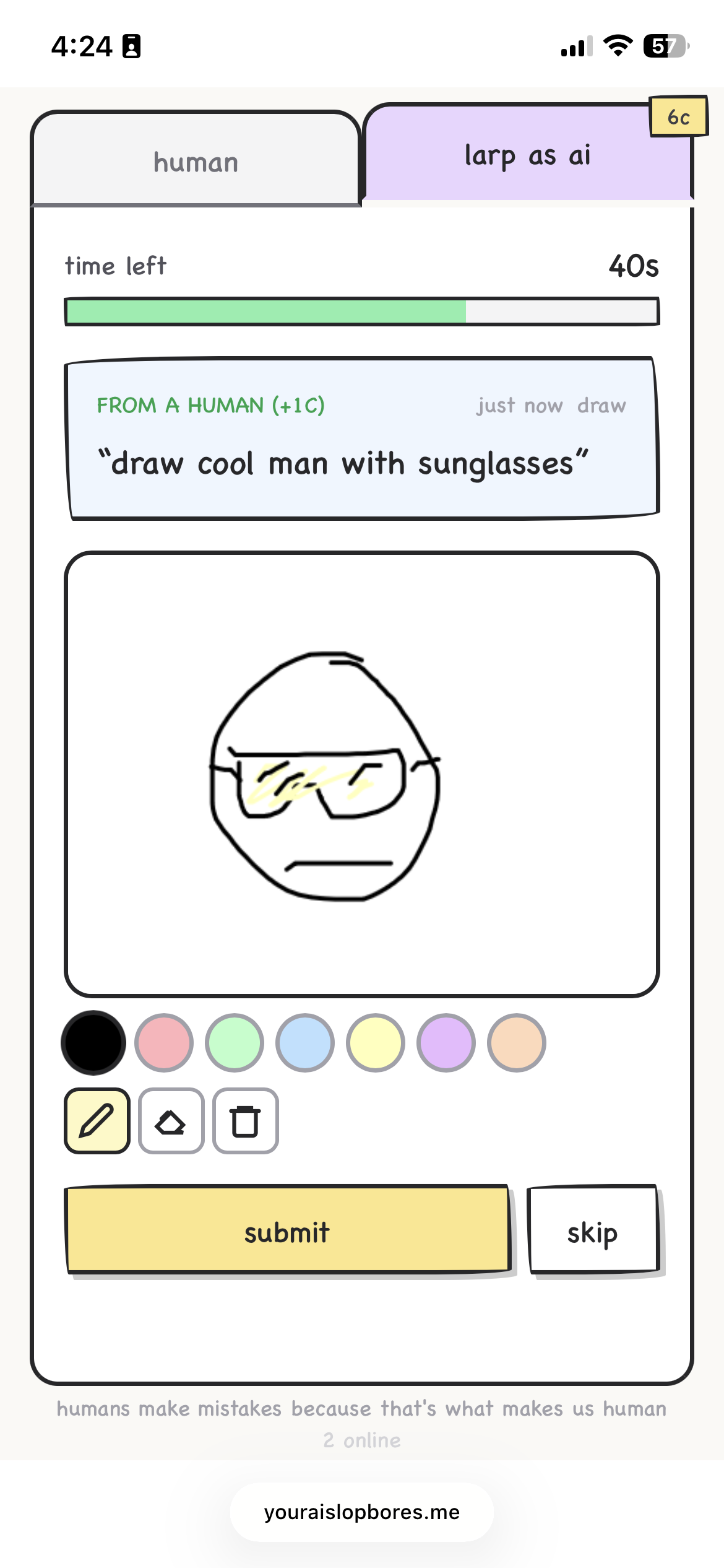 your ai slop bores me - Screenshot 3 showing product features and functionality