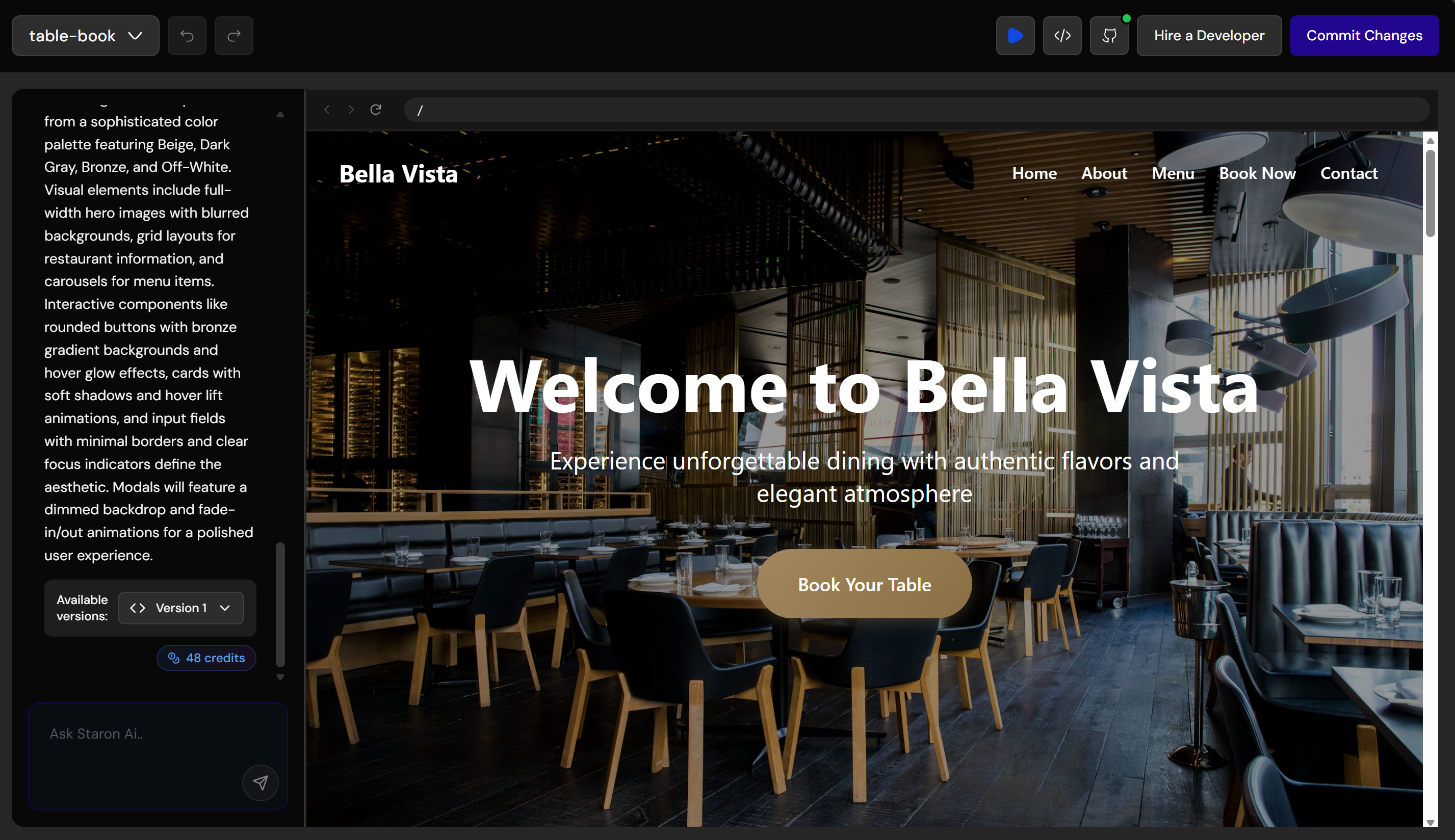 Staron.ai - Screenshot 2 showing product features and functionality