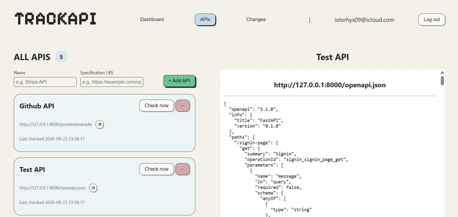 TrackAPI gallery image