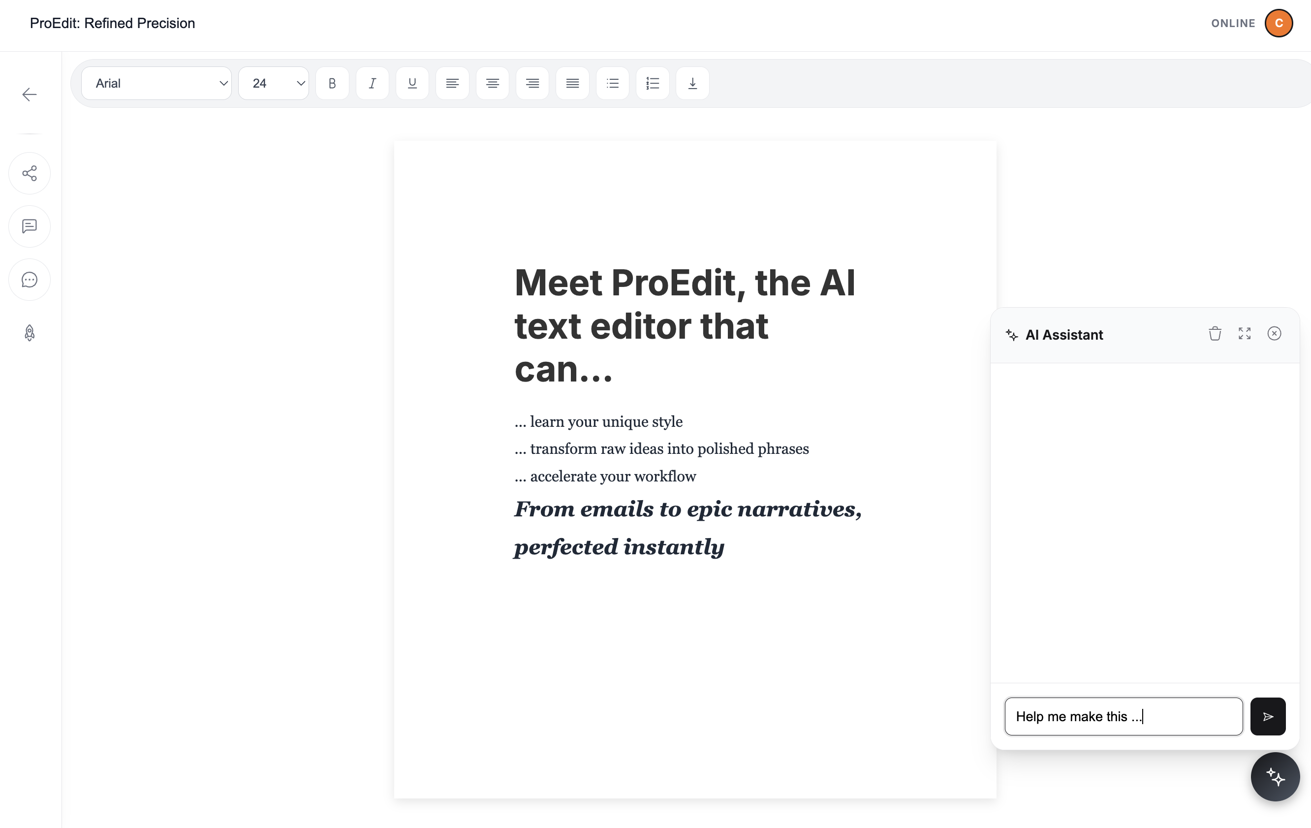 ProEdit - Screenshot 2 showing product features and functionality