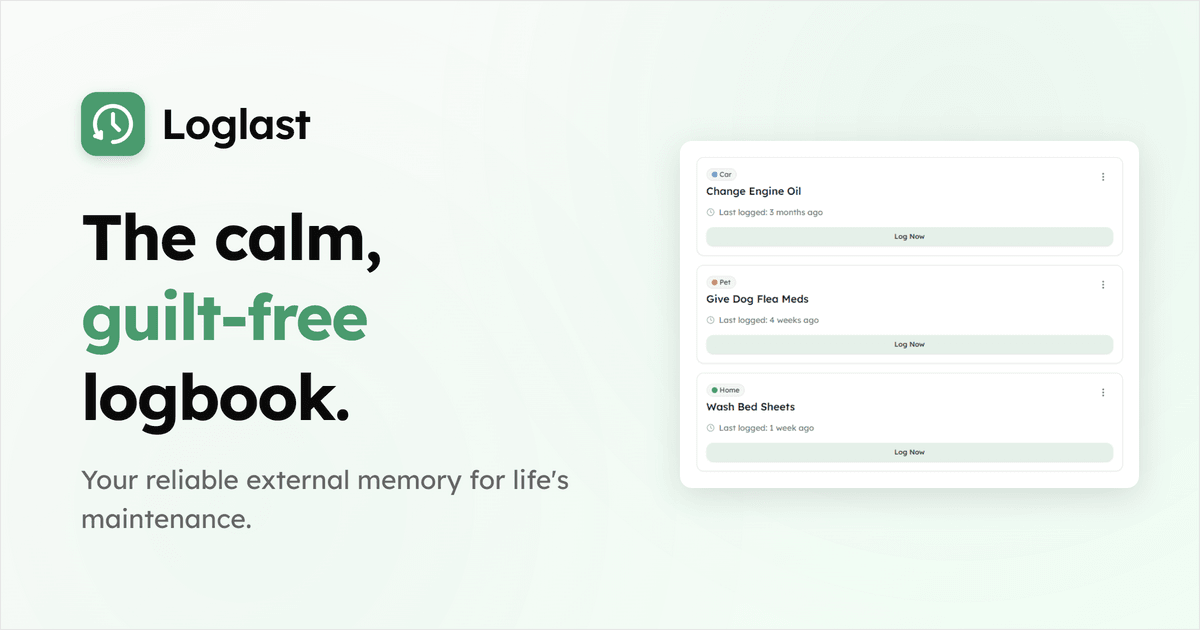 Loglast - Main product screenshot demonstrating key features and user interface