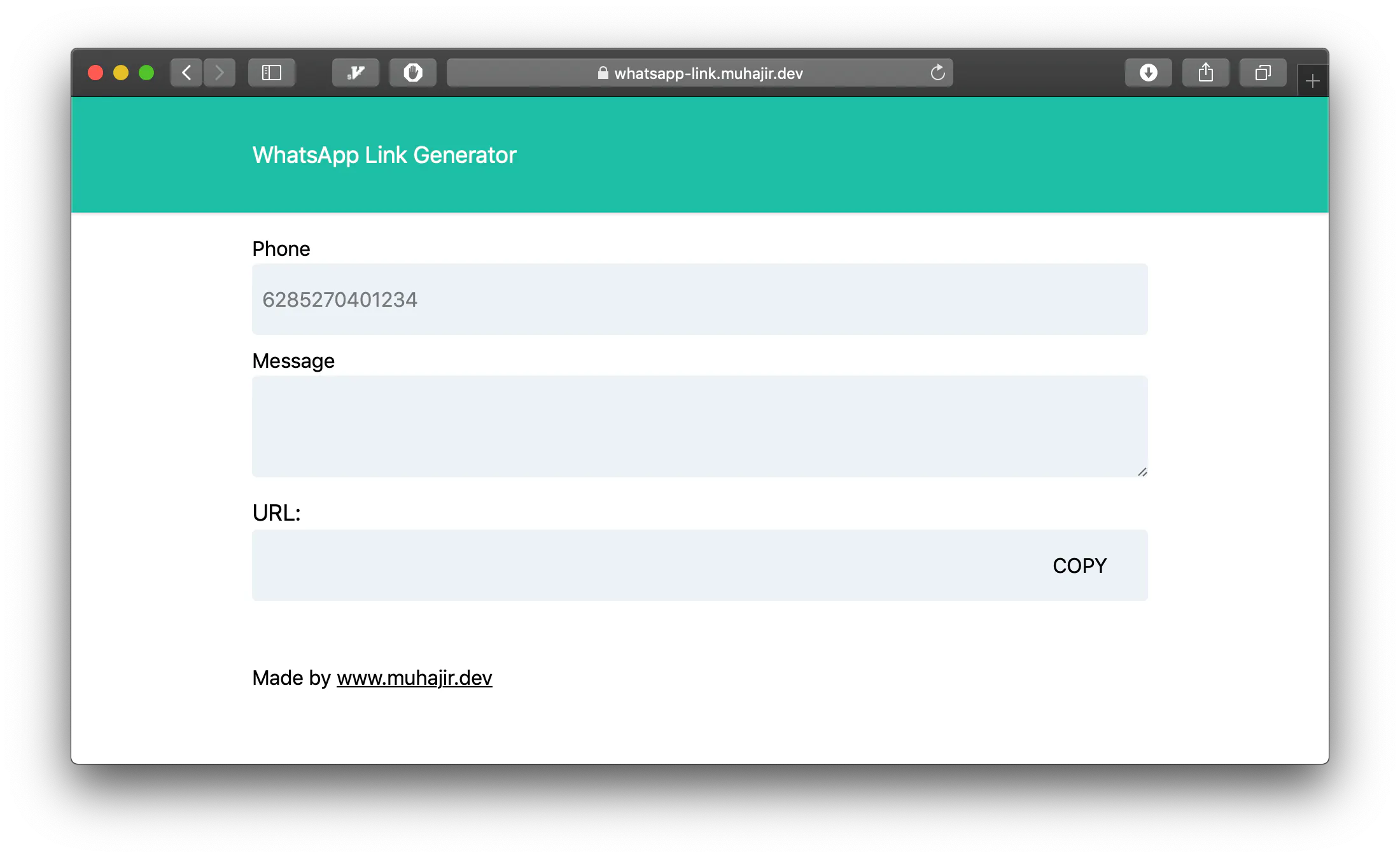 WhatsApp Link Generator - pick.tools - Pick smarter, build faster.