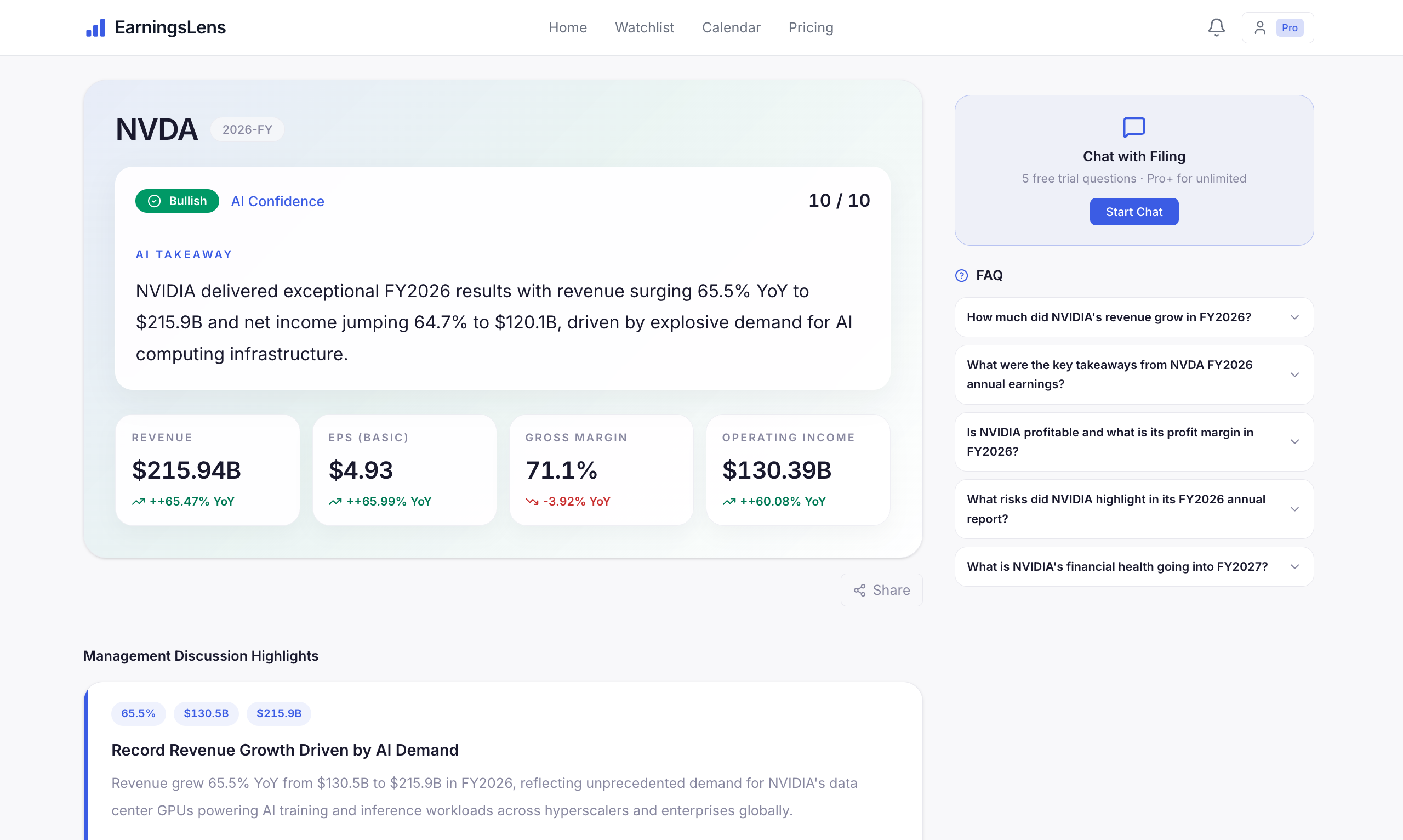 EarningsLens gallery image