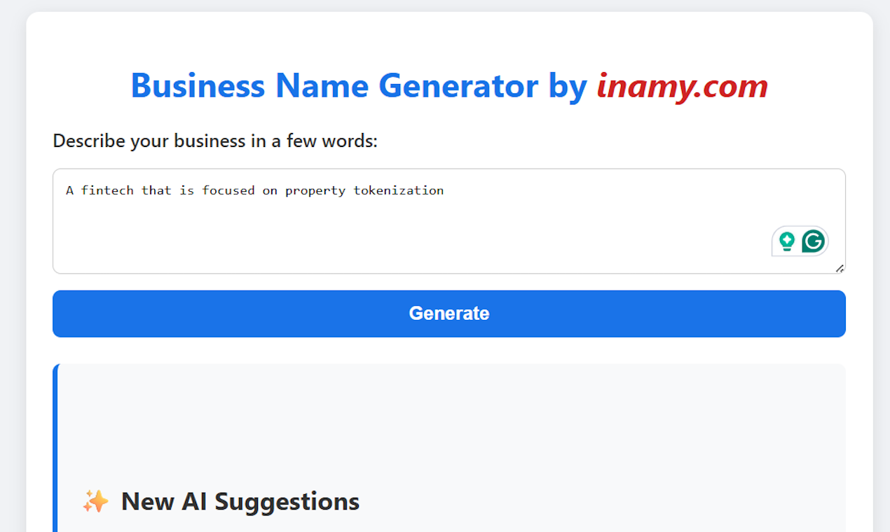 AI Startup Name Generator gallery image