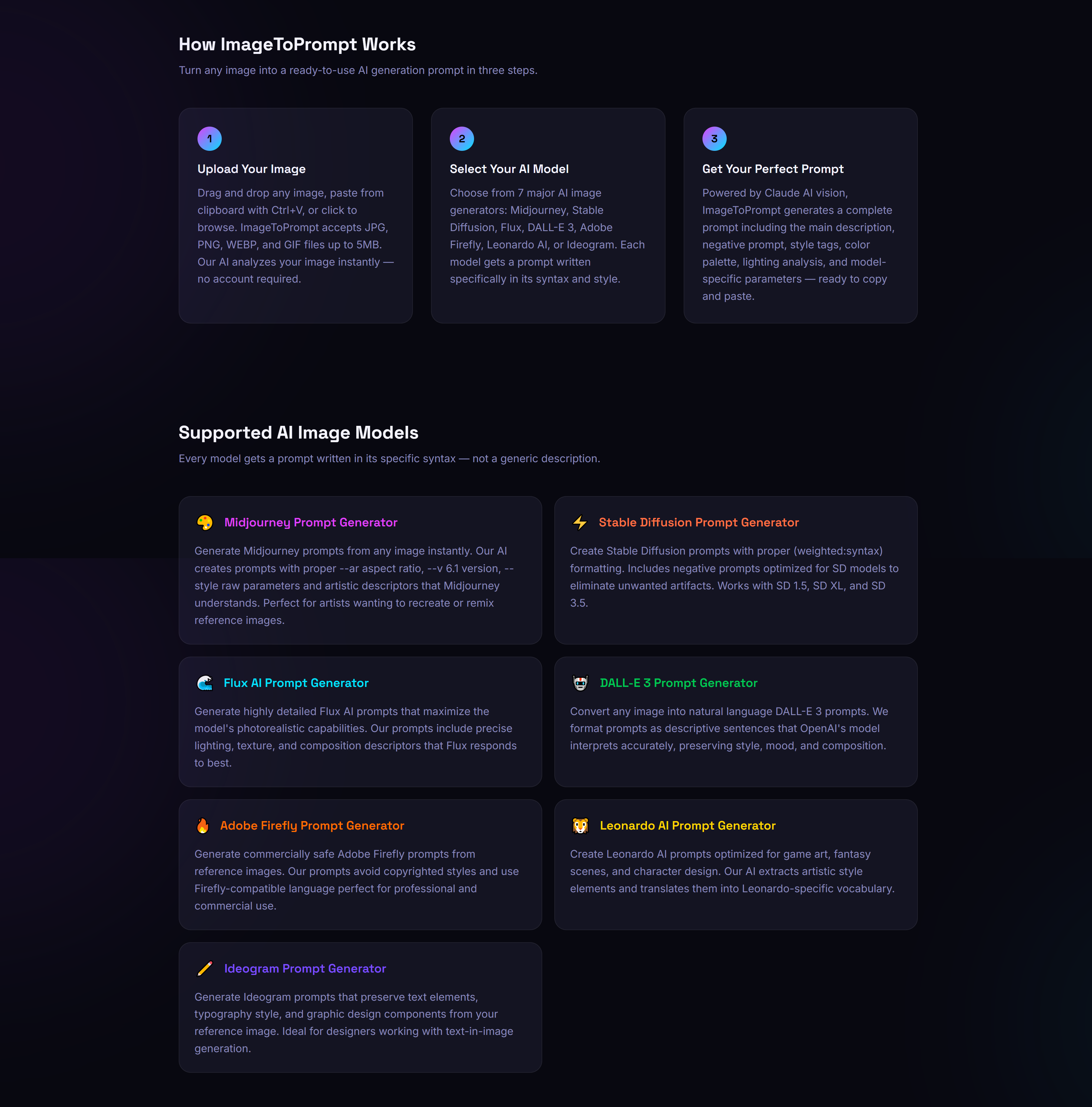 ImageToPrompt - Screenshot 4 showing product features and functionality