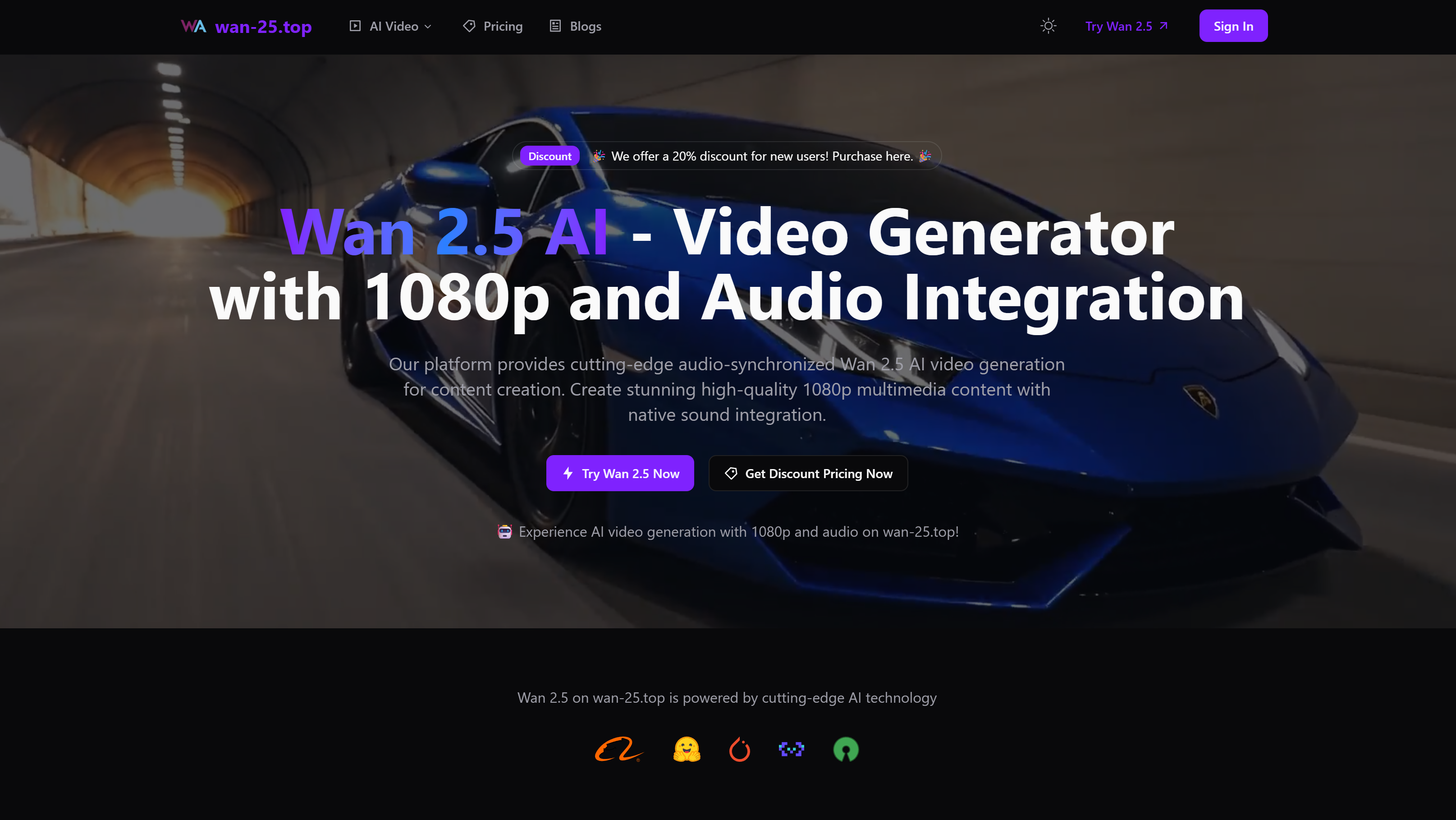 Média WAN 25 TOP AI - Générateur de vidéos avec 1080p et intégration audio 1