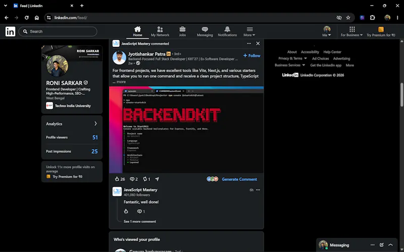 LinkedIn Comment Generator screenshot 4