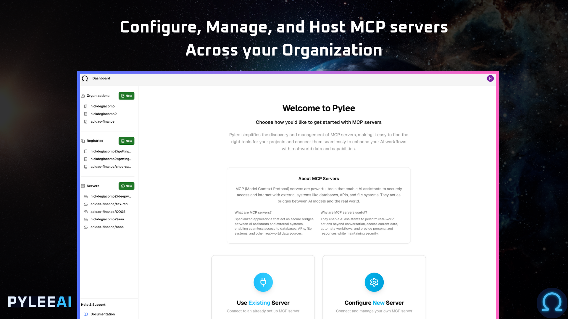 Pyleeai - GitHub per i registri del server MCP: configura, distribuire, condividere media 2