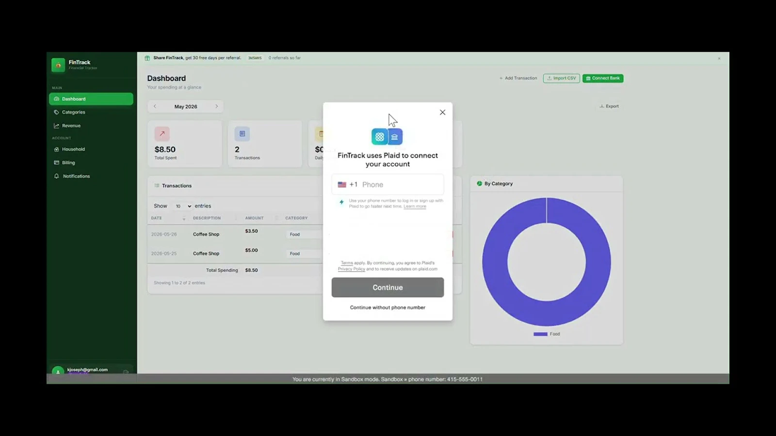 ExpenseTracker screenshot 1 (video preview)