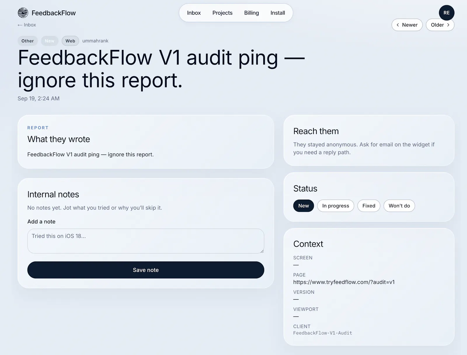 FeedbackFlow screenshot 3