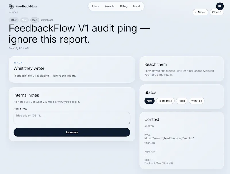 FeedbackFlow screenshot 3
