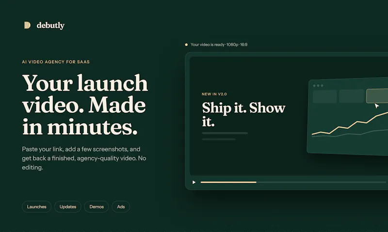 Debutly screenshot 1