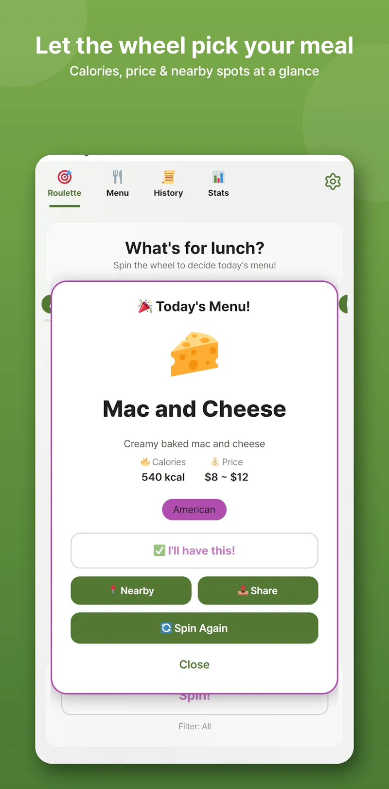 Lunch Roulette screenshot 2