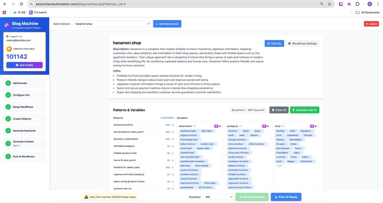 Blog Machine by SEO Content Automation - Screenshot 3 preview