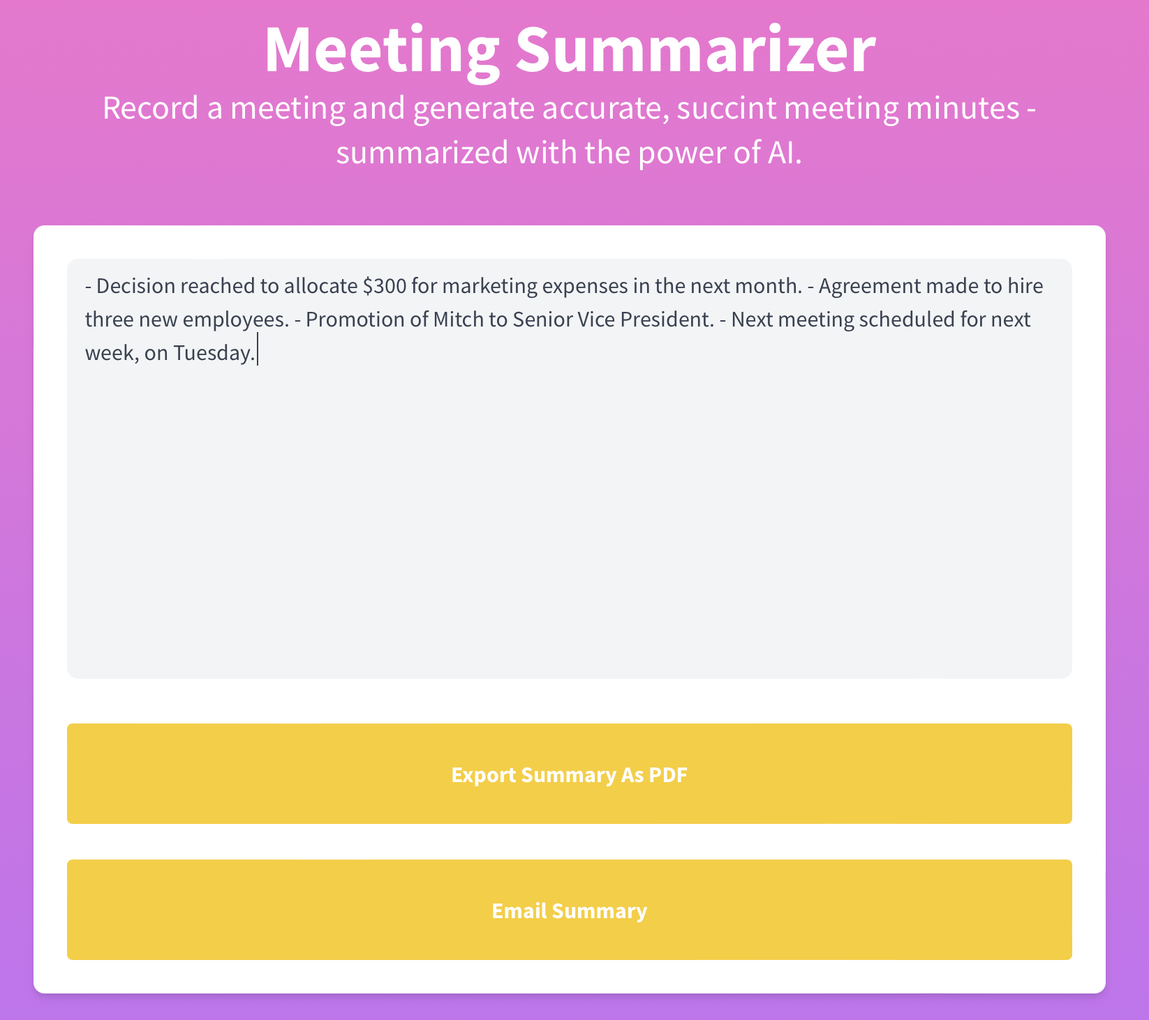 AI Meeting Summarizer logo