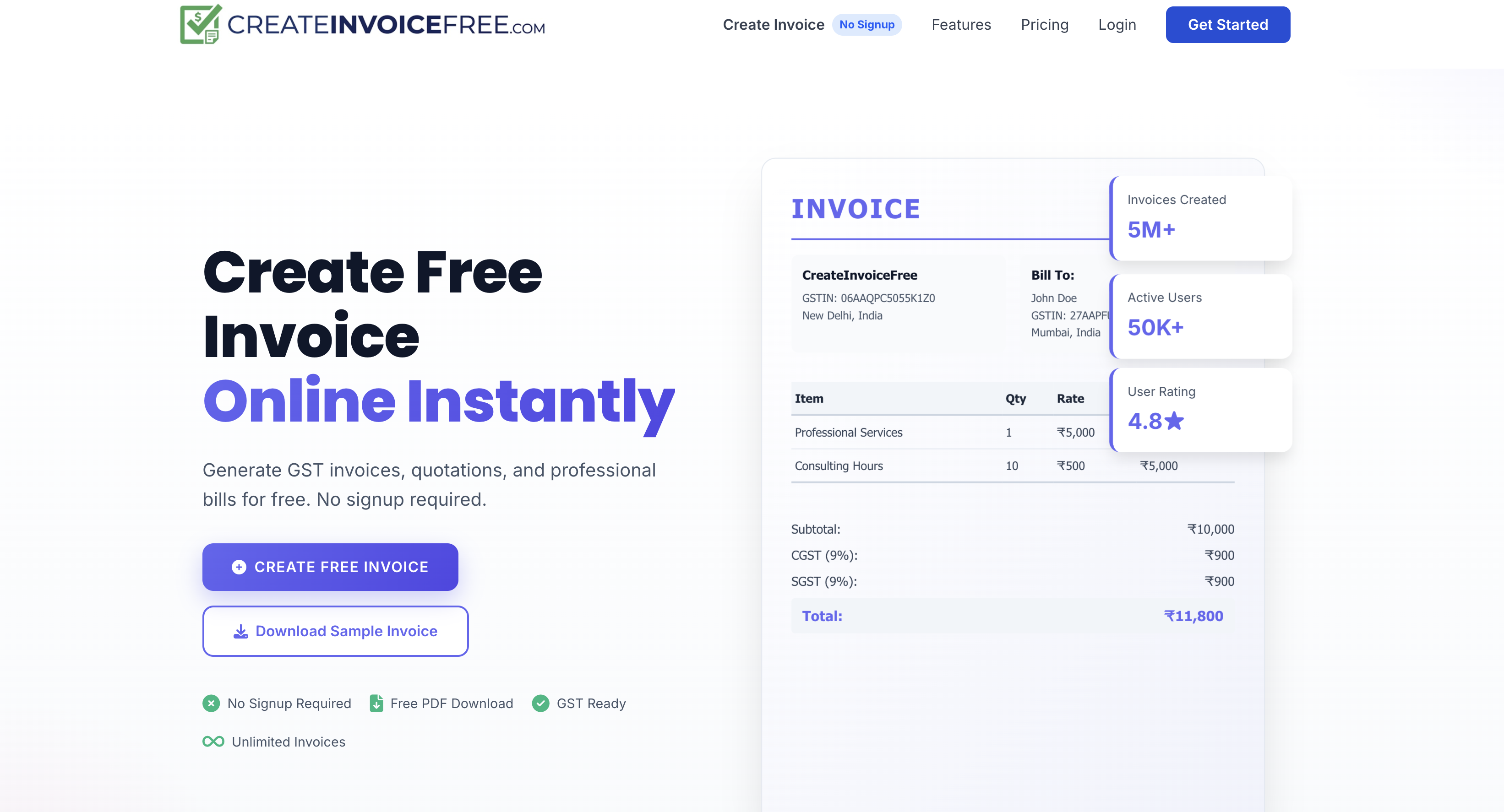 CreateInvoiceFree