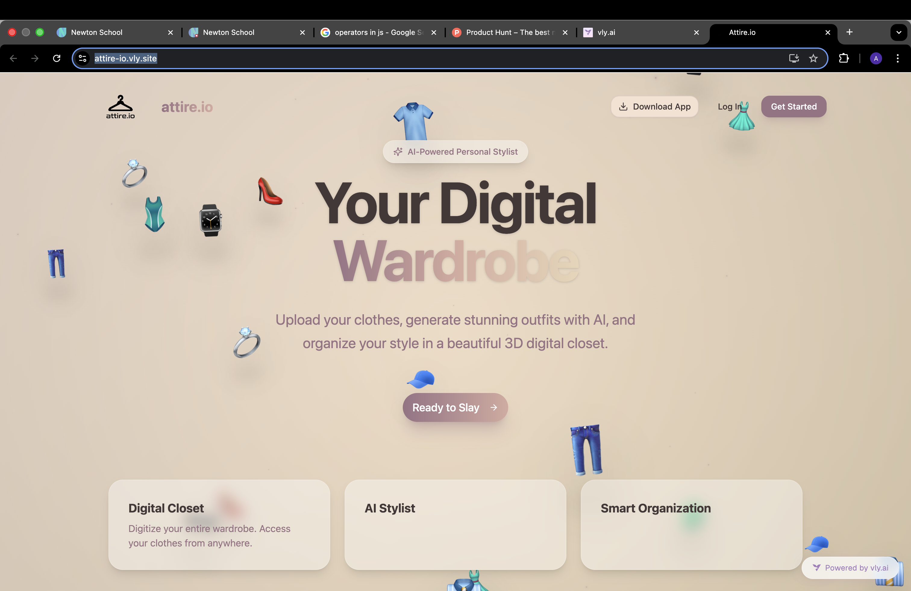 Attire.io - Main product screenshot demonstrating key features and user interface