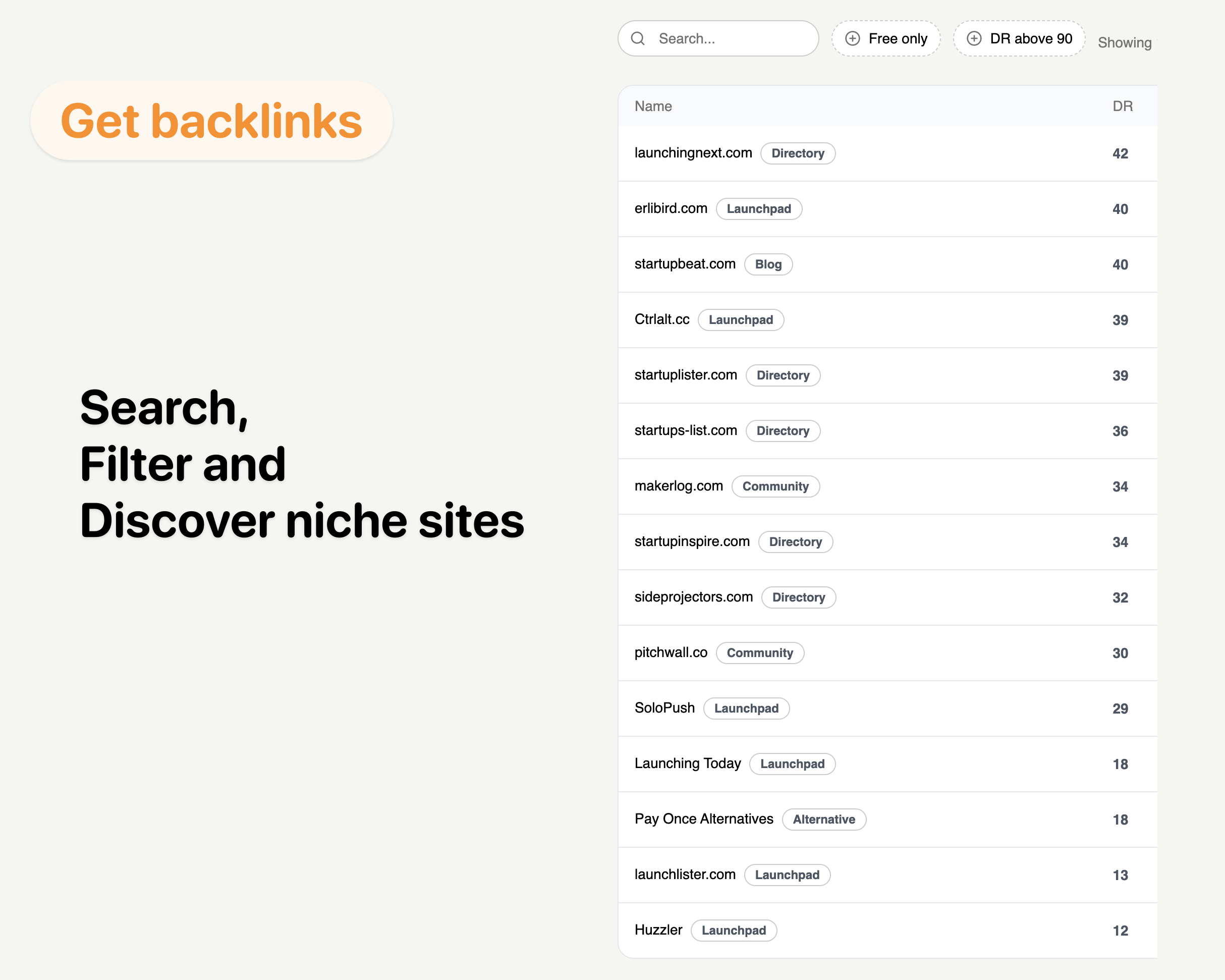 Backlinks DB - Base de datos de backlinks públicos - Grow Dominio Autoridad de su nuevo sitio. media 1