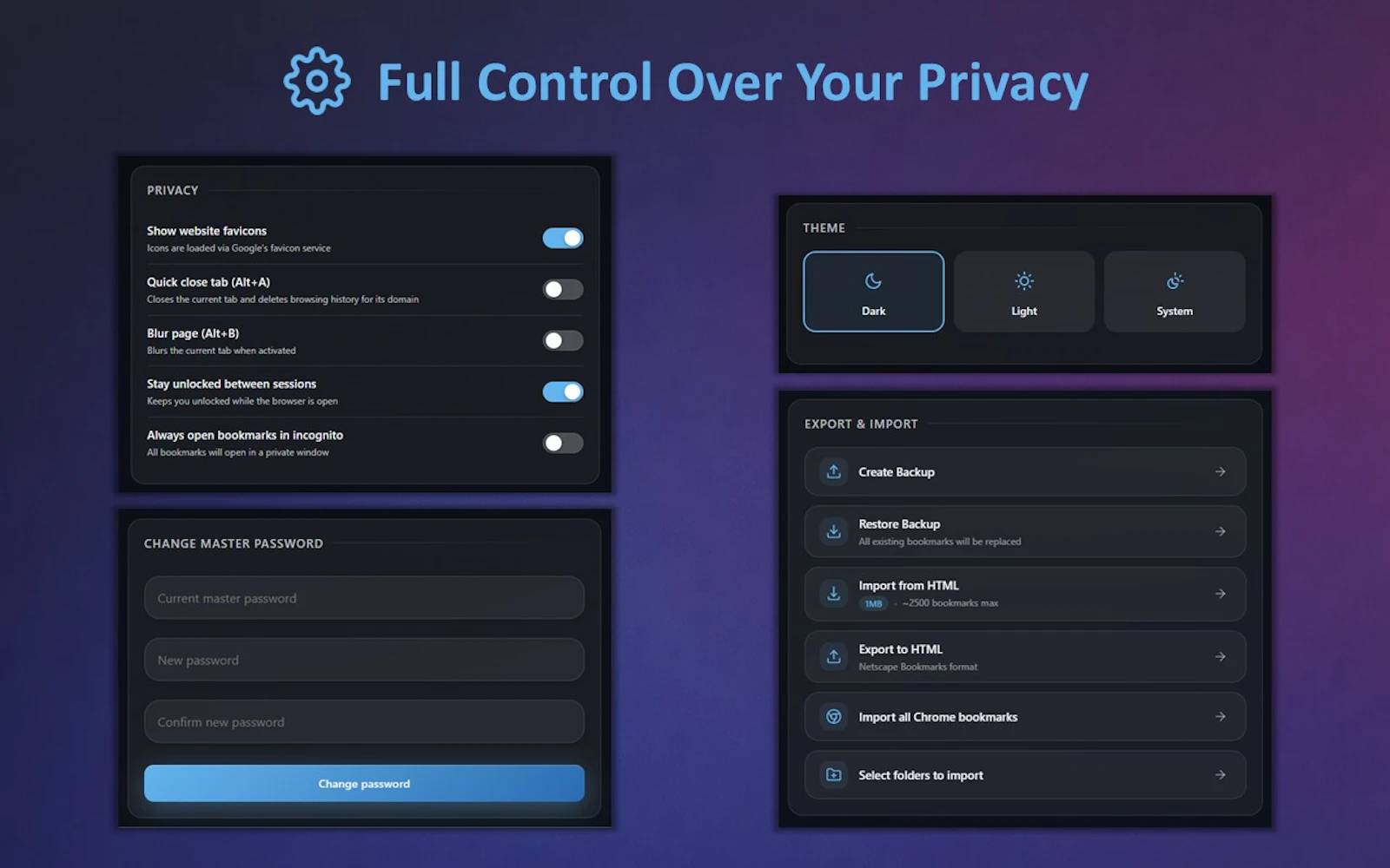 Holy Private Bookmarks screenshot 3