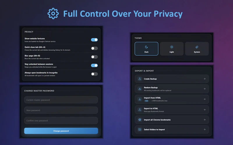 Holy Private Bookmarks screenshot 3