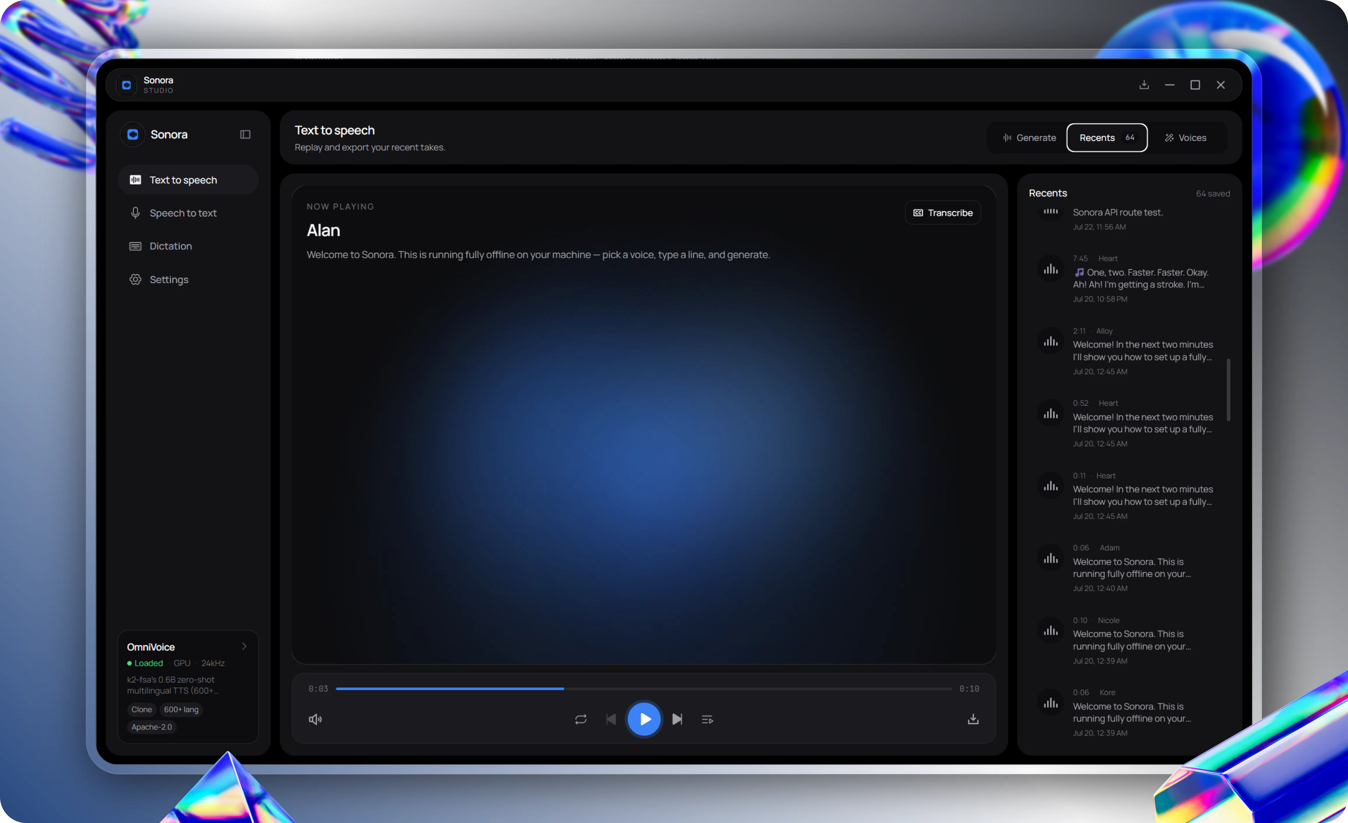 Sonora screenshot