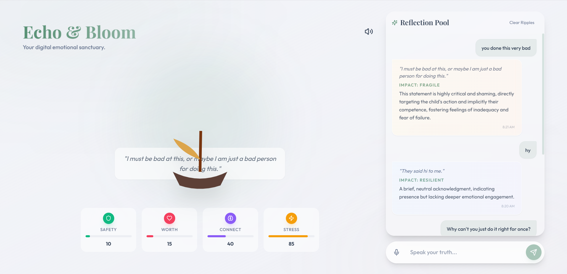 Echo & Bloom - Screenshot 2 showing product features and functionality