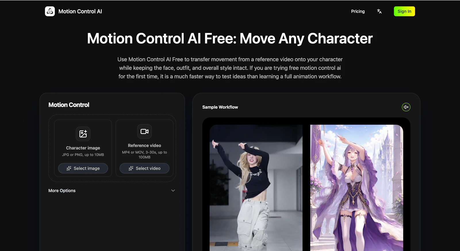 Motion Control AI screenshot 1