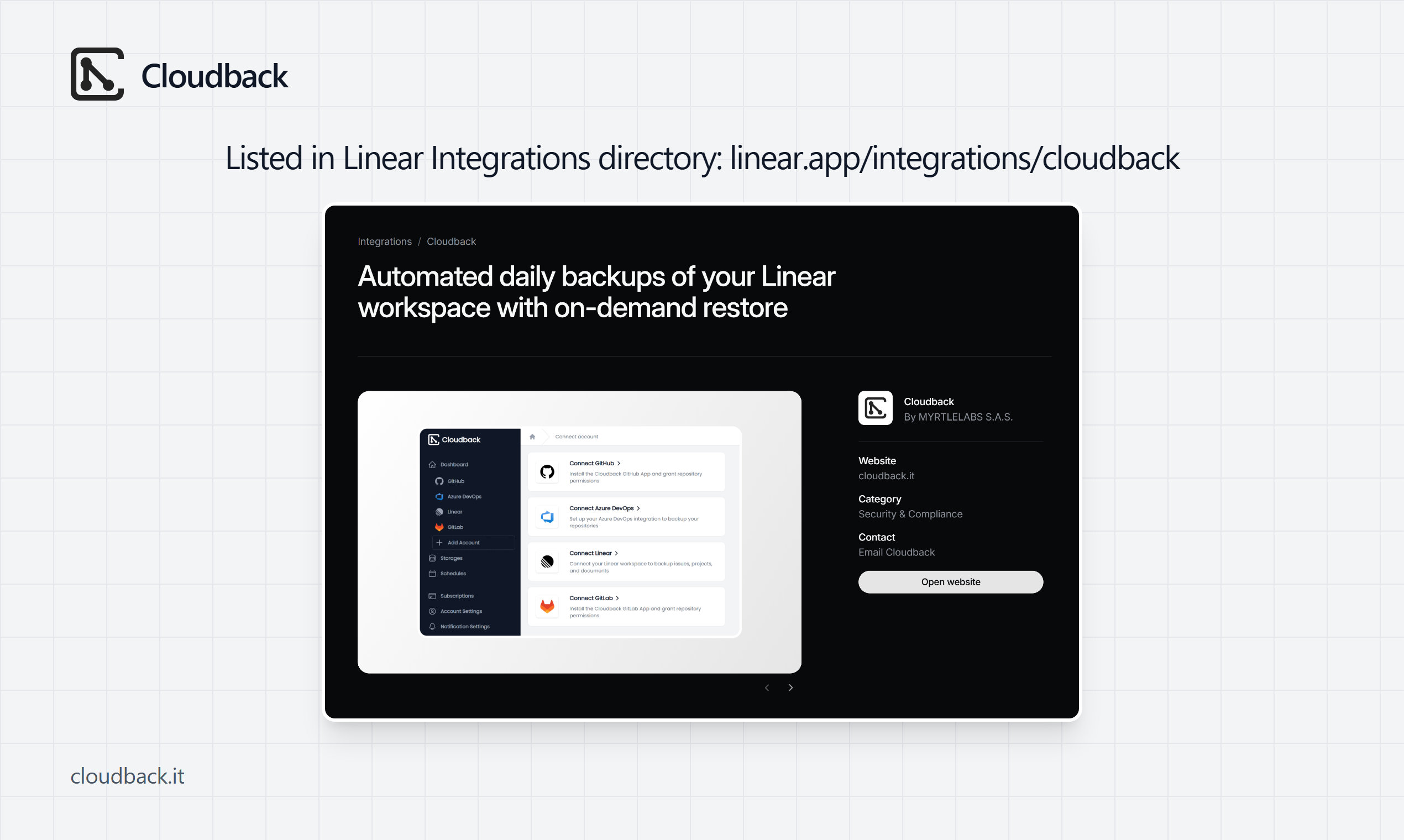 Cloudback for Linear gallery image