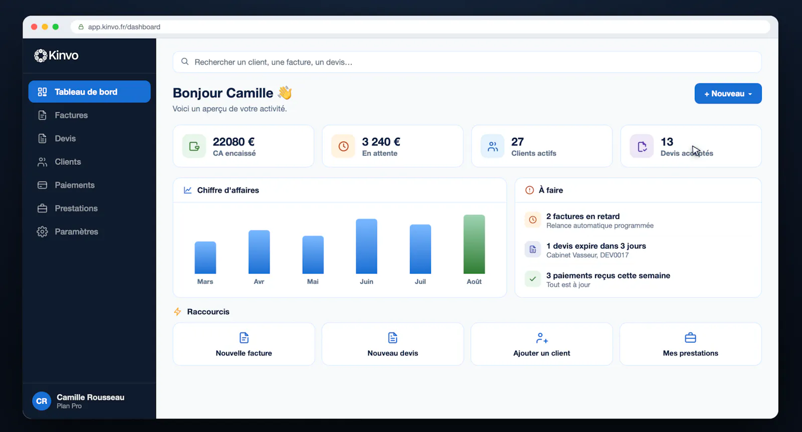Kinvo screenshot 2