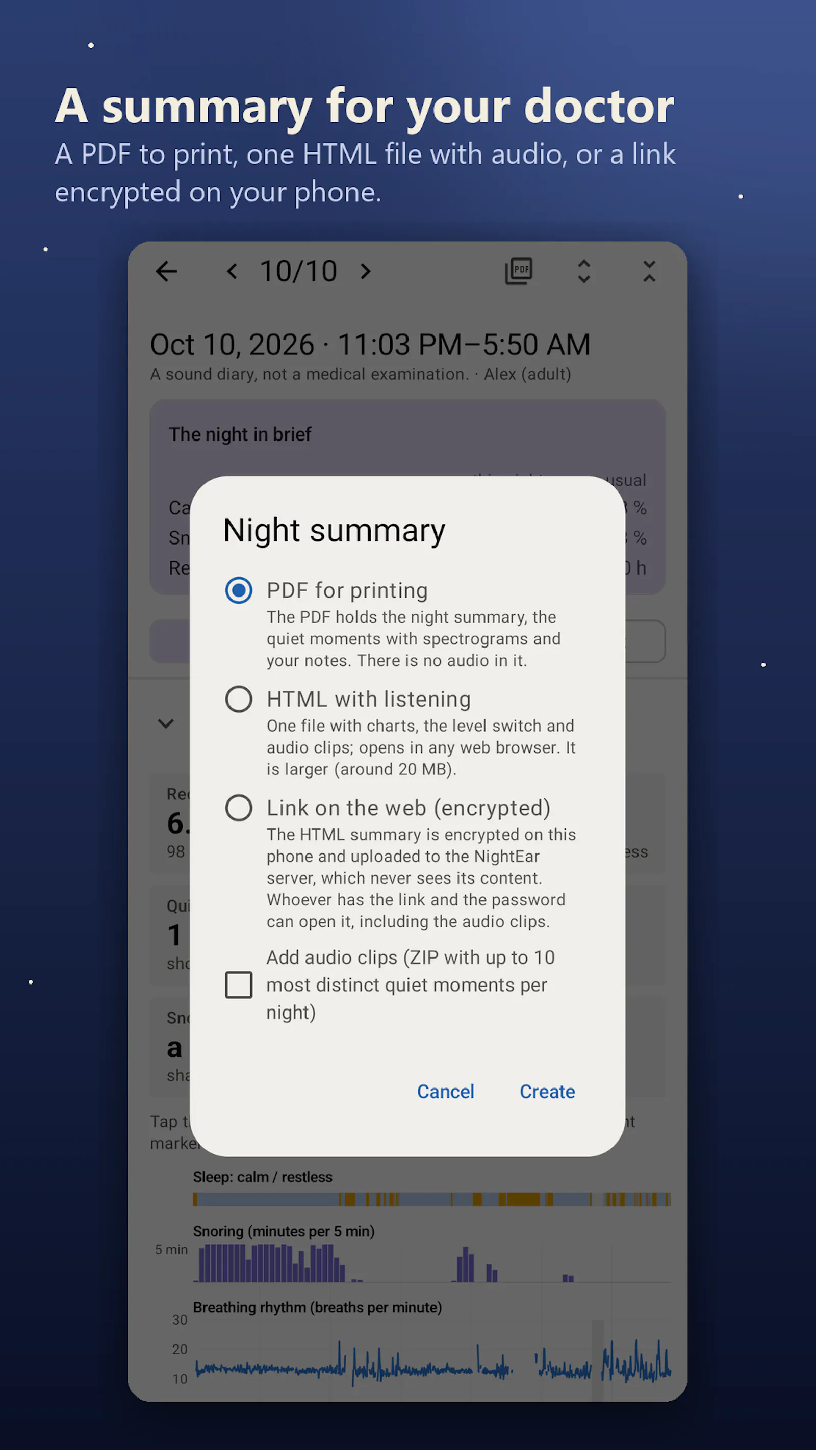 NightEar - Snore & Sleep Log screenshot 7