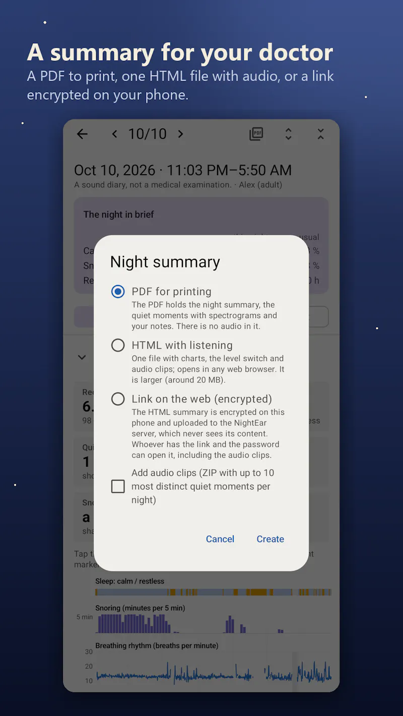 NightEar - Snore & Sleep Log screenshot 7