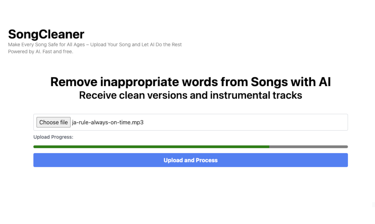 startuptile SongCleaner-Automatic lyric cleaning for kid-friendly family-safe songs