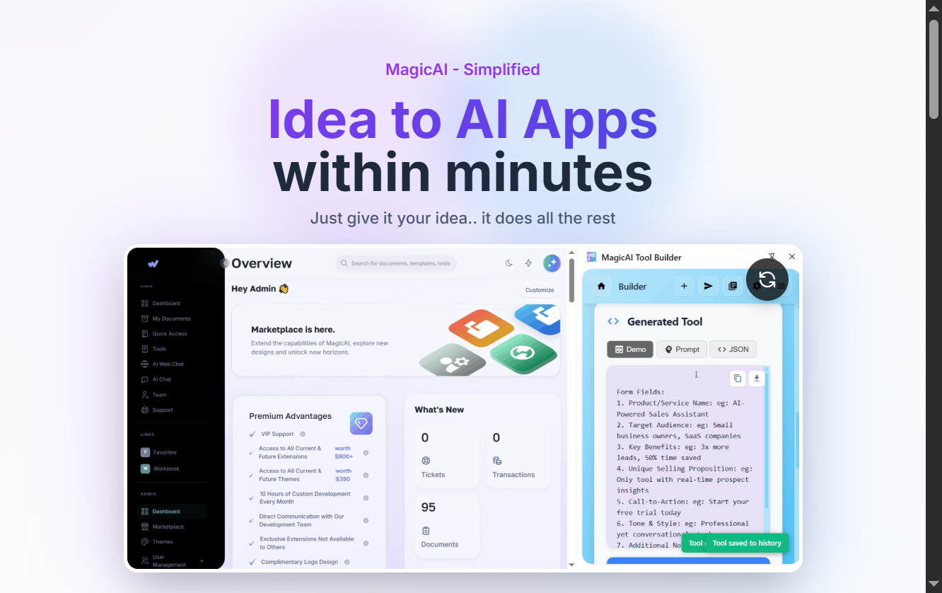 MagicAI Tool Builder gallery image
