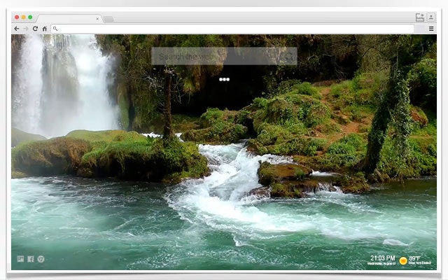 LIVE Relaxing Waterfalls New Tab gallery image
