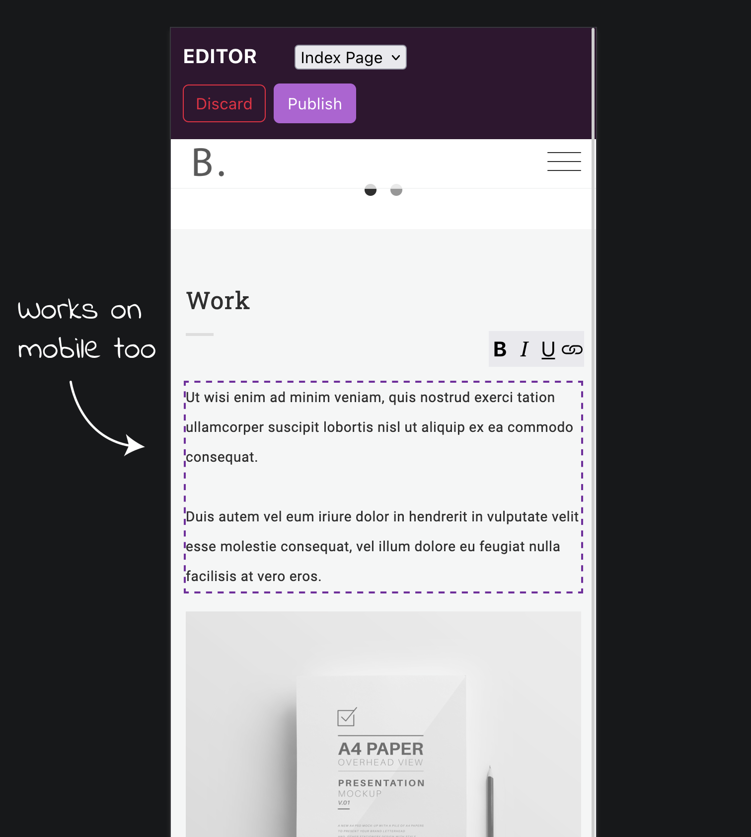 وسائط Tiiny Web Editor - أبسط محرر ويب لأي قالب HTML 4