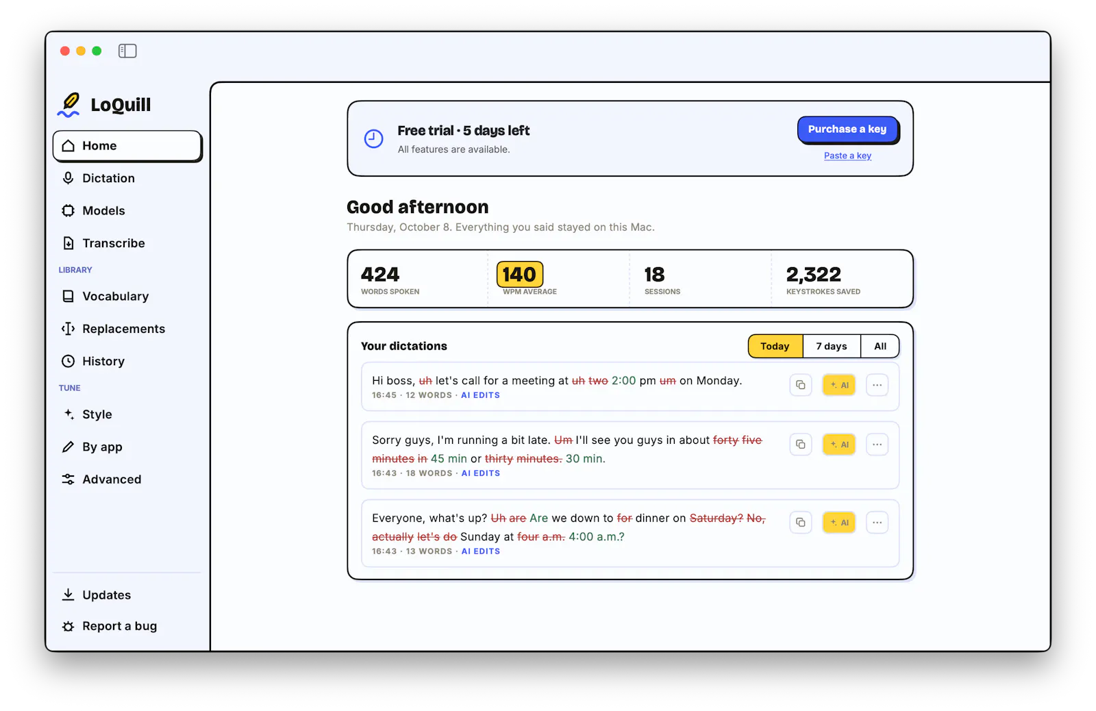LoQuill screenshot 2