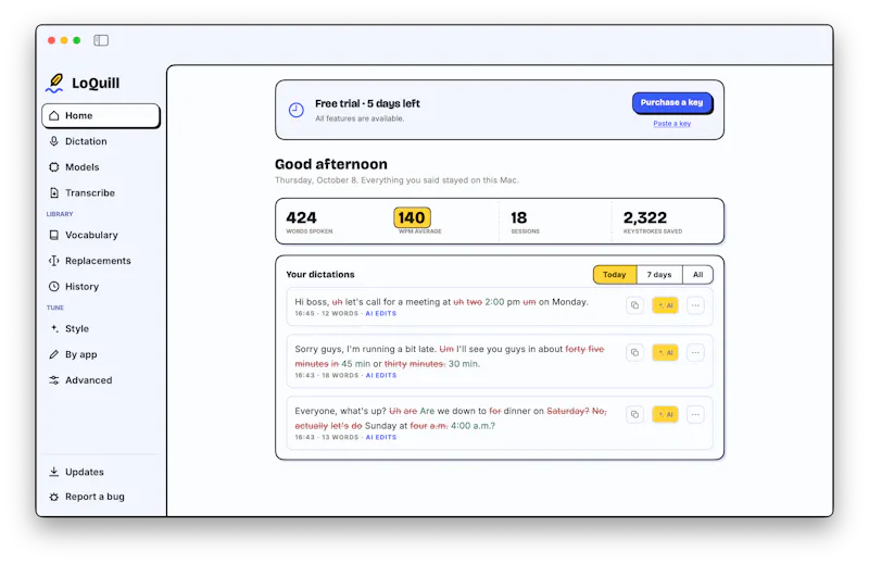 LoQuill screenshot 2